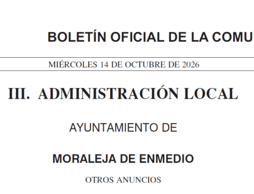 Convocatoria para la elección de Juez/a de Paz de Moraleja de Enmedio